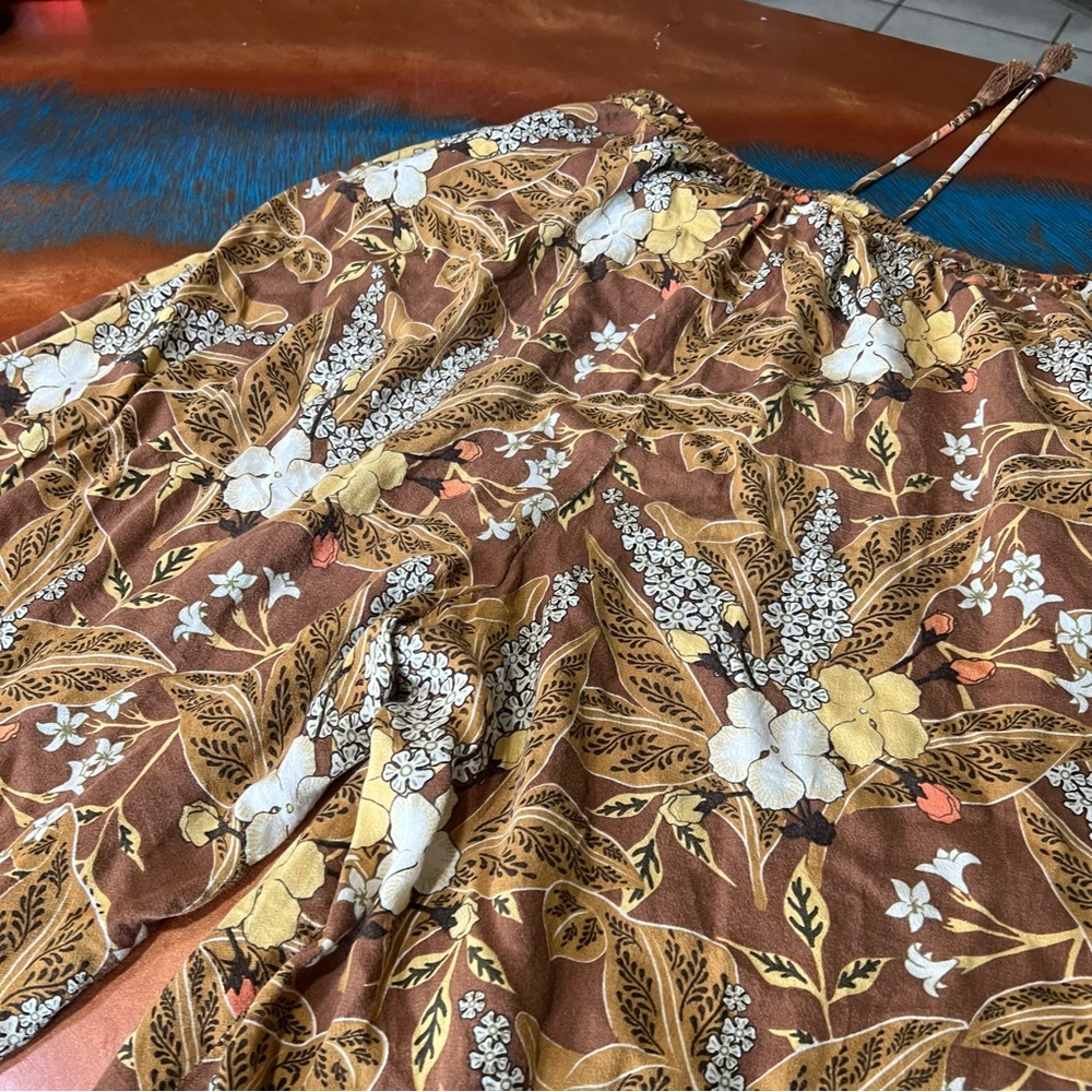 Spell & The Gypsy Bianca Brown Floral print wide leg pants size small - Picture 13 of 16